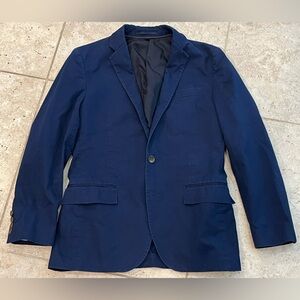 J Crew Ludlow Blue Italian Cotton Navy Blue Khaki Blazer Sport Coat Jacket 36S